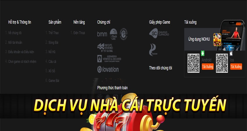 Dịch vụ nhà cái nohu90 trực tuyến tiện lợi