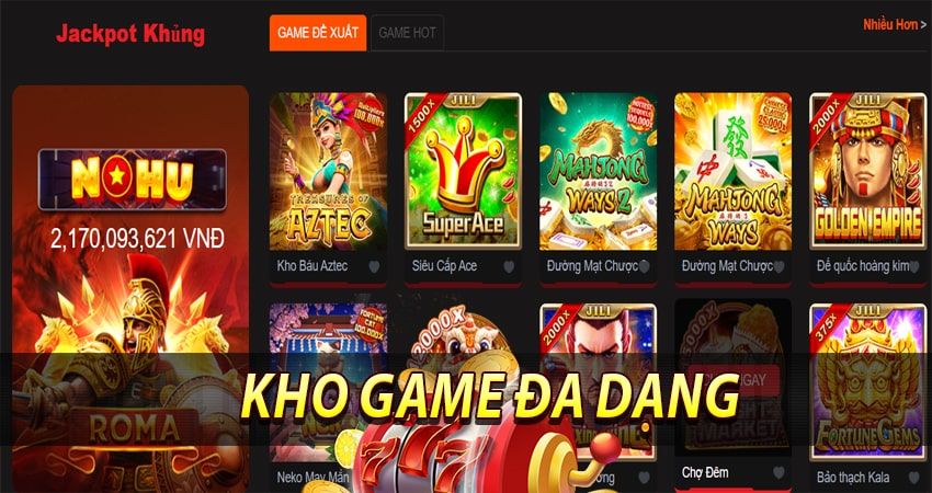 Kho game đa dạng của nohu90